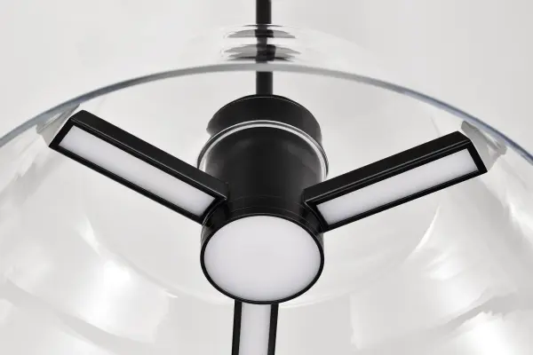 Edmond 17" LED Pendant in Matte Black with Clear Glass - Image 15