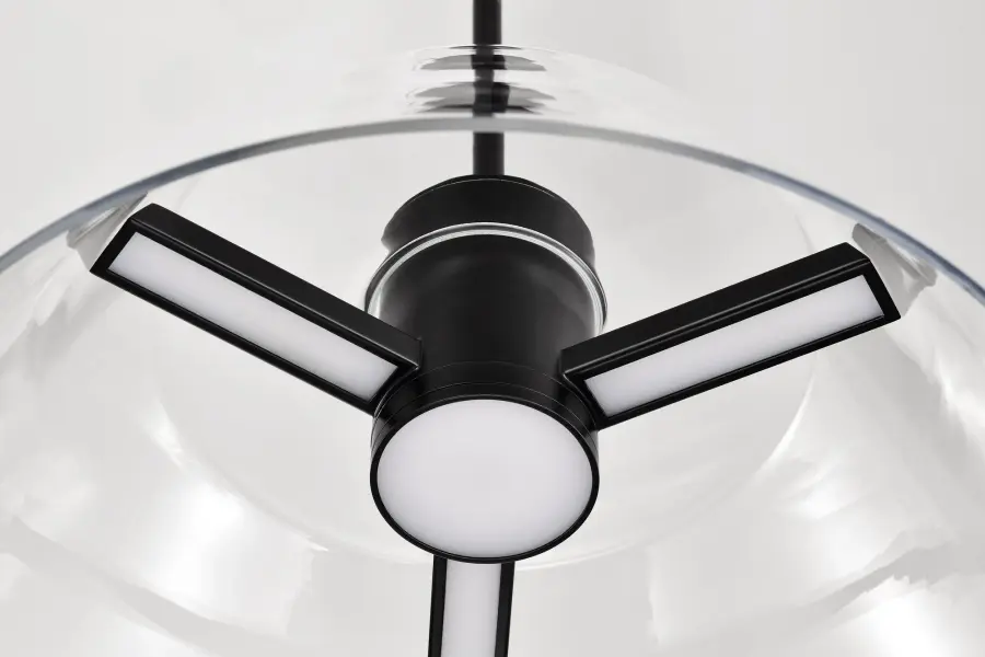 Edmond 17" LED Pendant in Matte Black with Clear Glass - Image 15