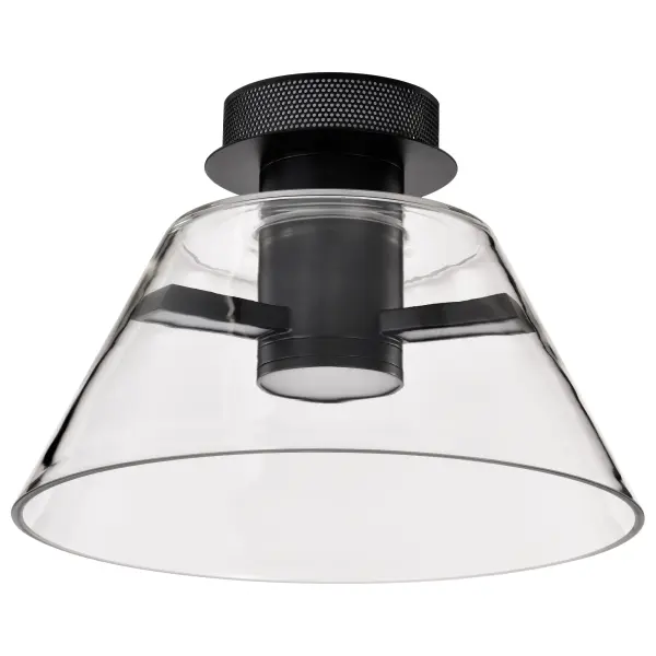 The Edmond semi-flush mount combines transitional elegance with modern LED efficiency. Its 14-inch profile and matte black finish make it ideal for smaller spaces needing stylish, low-profile lighting.