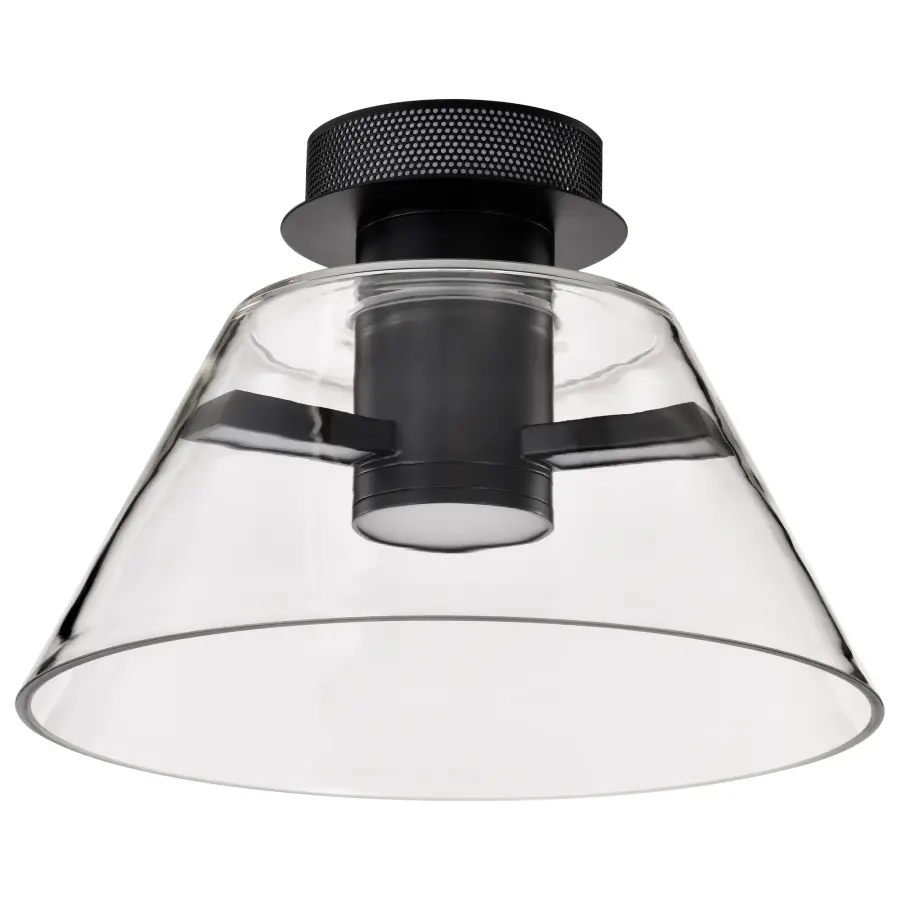 Edmond 14" LED Semi Flush Mount in Matte Black - Image 1