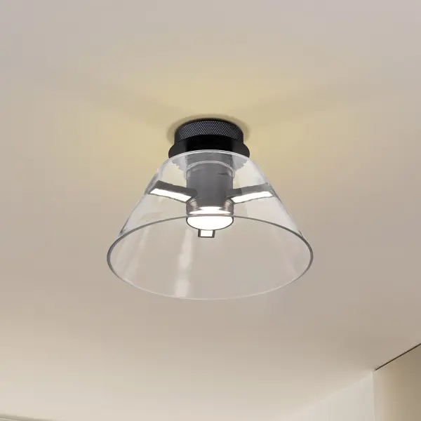 Edmond 14" LED Semi Flush Mount in Matte Black - Image 3