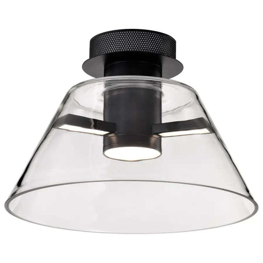 Edmond 14" LED Semi Flush Mount in Matte Black - Image 4