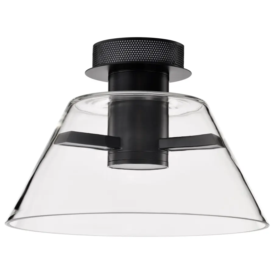 Edmond 14" LED Semi Flush Mount in Matte Black - Image 5