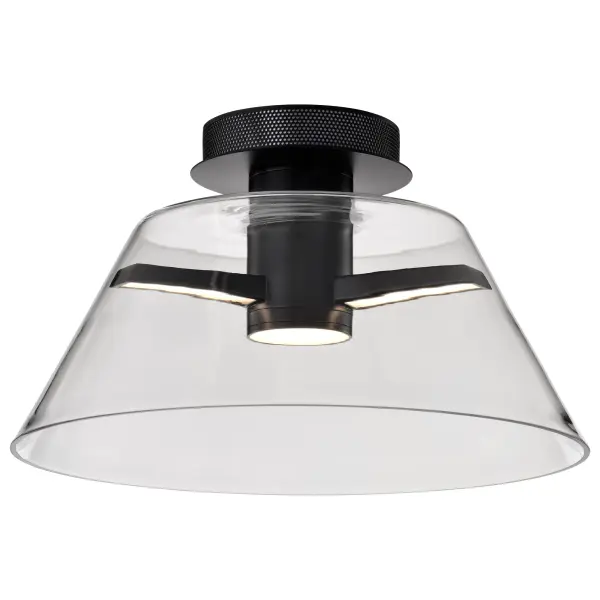 Edmond 17" LED Semi Flush Mount in Matte Black - Image 4