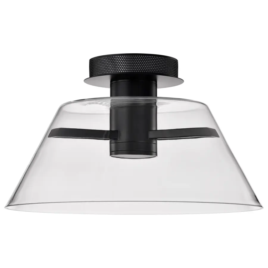 Edmond 17" LED Semi Flush Mount in Matte Black - Image 5