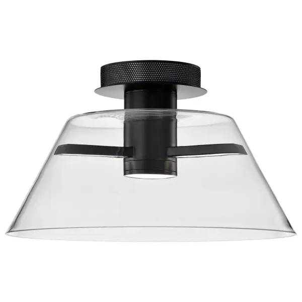 Edmond 17" LED Semi Flush Mount in Matte Black - Image 6