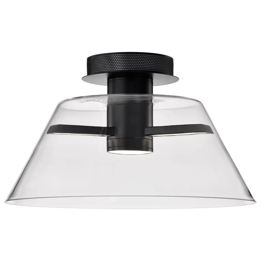 Edmond 17" LED Semi Flush Mount in Matte Black - Image 6