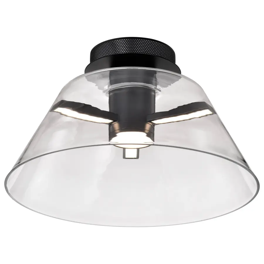 Edmond 17" LED Semi Flush Mount in Matte Black - Image 8