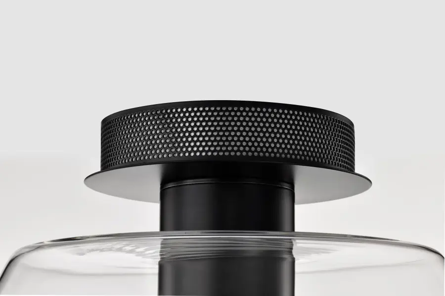 Edmond 17" LED Semi Flush Mount in Matte Black - Image 9