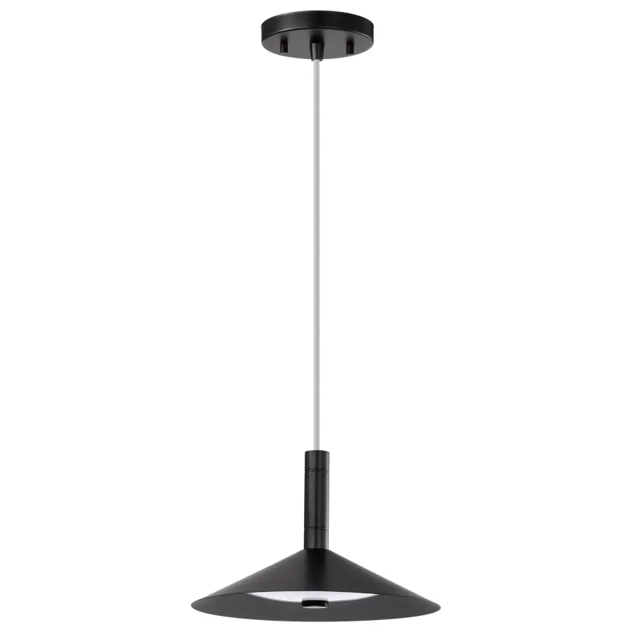 Corrine 10" LED Pendant in Matte Black - Image 1
