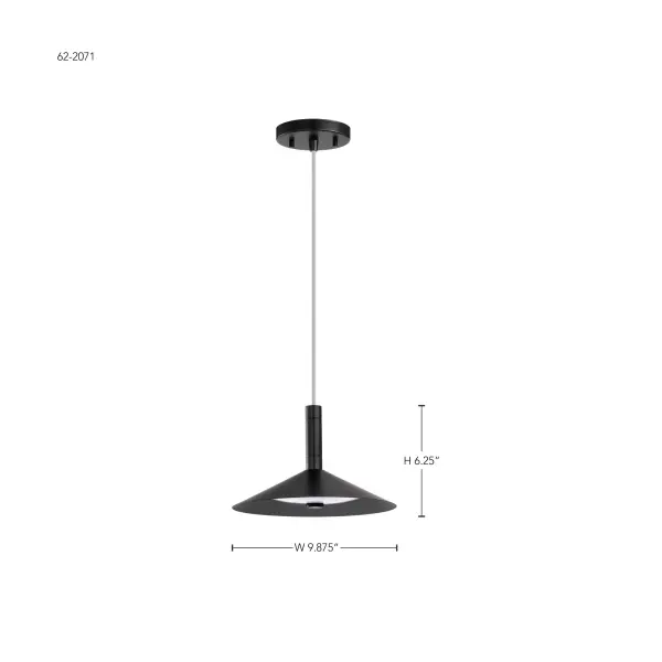Corrine 10" LED Pendant in Matte Black - Image 17