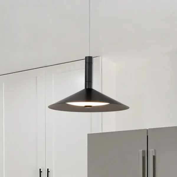 Corrine 10" LED Pendant in Matte Black - Image 3