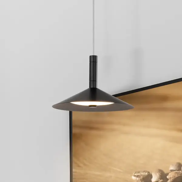 Corrine 10" LED Pendant in Matte Black - Image 5