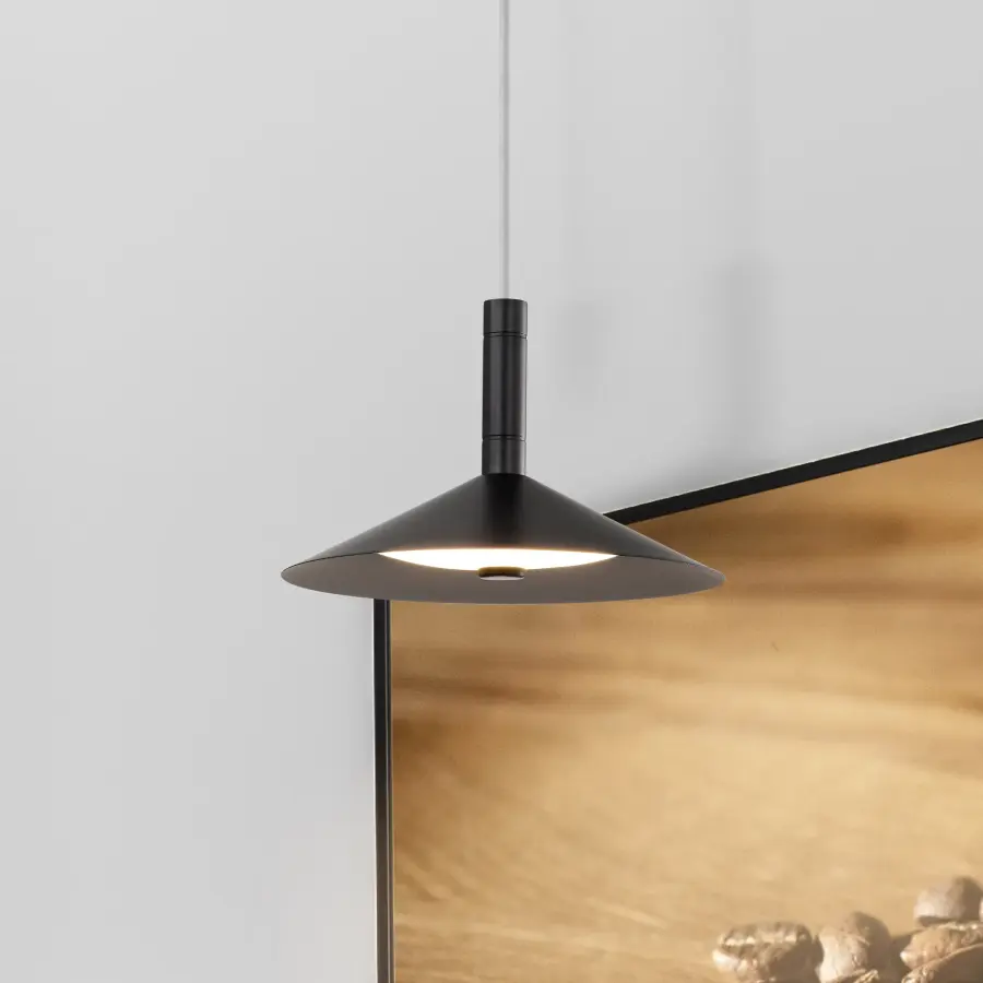 Corrine 10" LED Pendant in Matte Black - Image 5