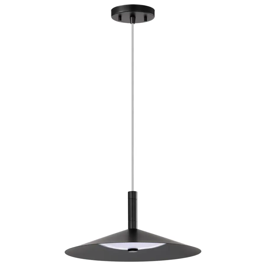 Corrine 14" LED Pendant in Matte Black - Image 1