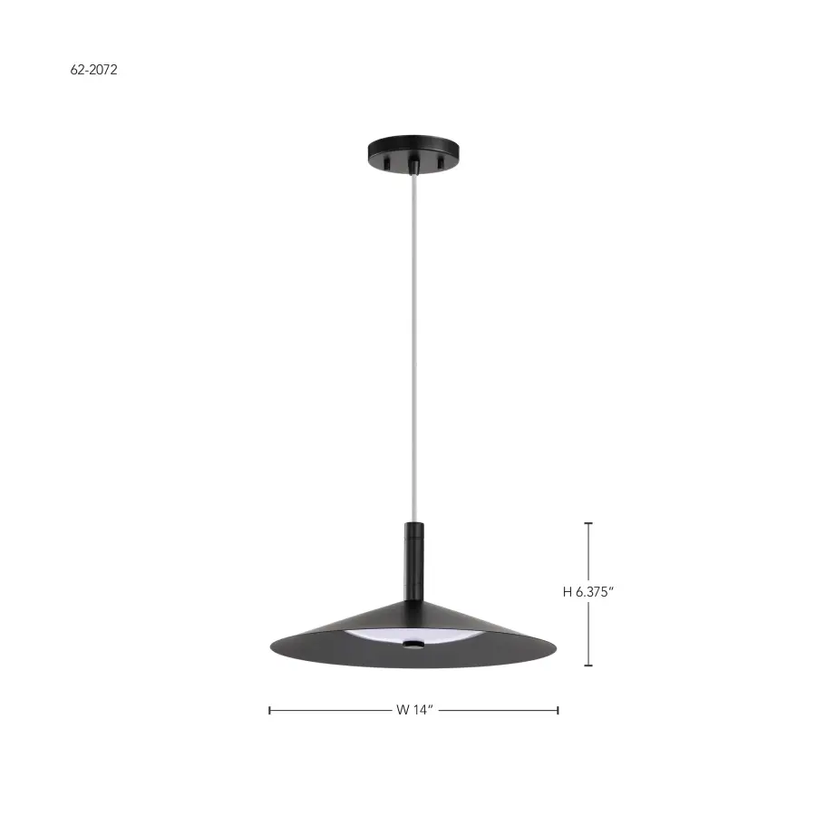 Corrine 14" LED Pendant in Matte Black - Image 15