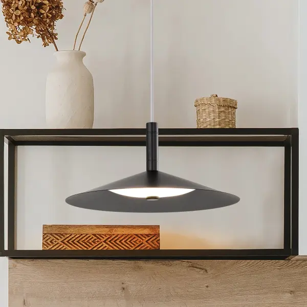 Corrine 14" LED Pendant in Matte Black - Image 3