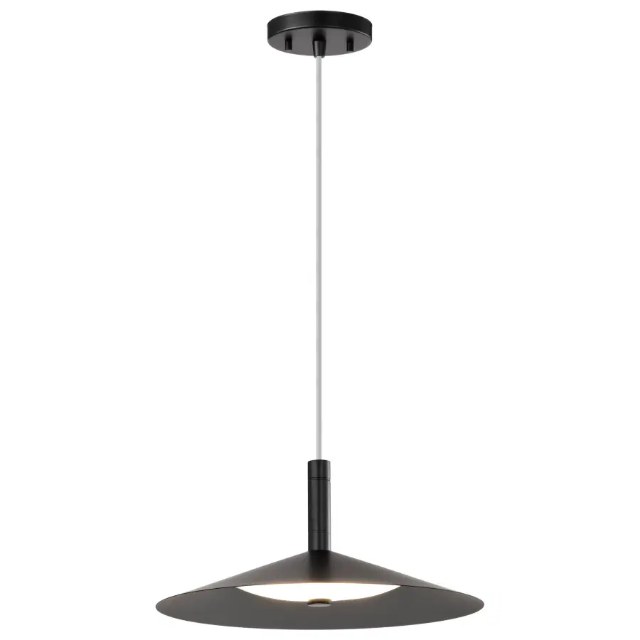 Corrine 14" LED Pendant in Matte Black - Image 4