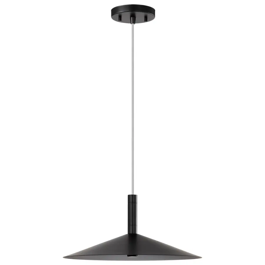 Corrine 14" LED Pendant in Matte Black - Image 5