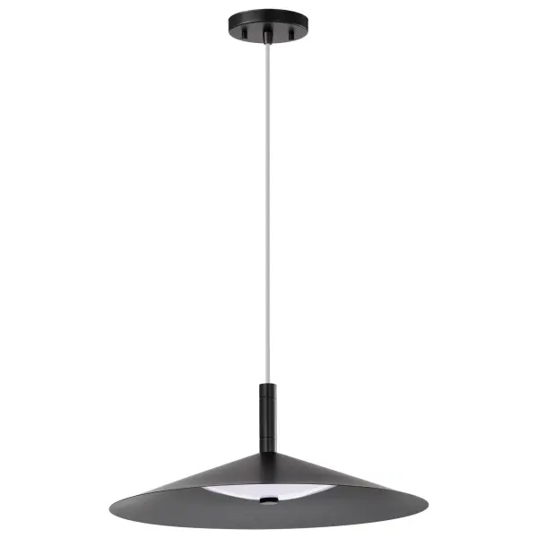 Corrine 18" LED Pendant in Matte Black - Image 1