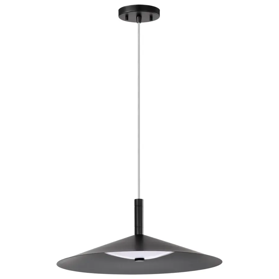 Corrine 18" LED Pendant in Matte Black - Image 1