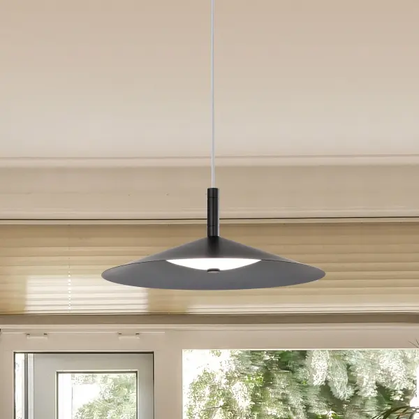 Corrine 18" LED Pendant in Matte Black - Image 3