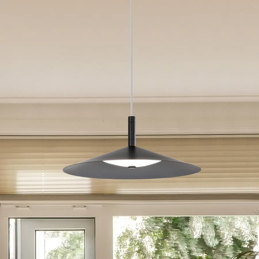 Corrine 18" LED Pendant in Matte Black - Image 3