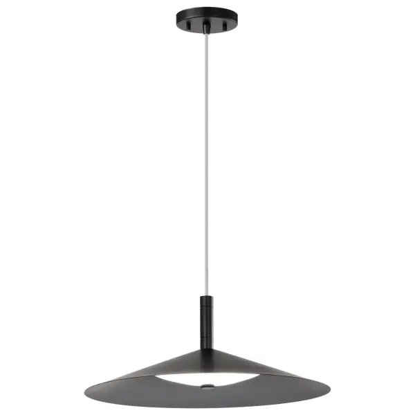 Corrine 18" LED Pendant in Matte Black - Image 4