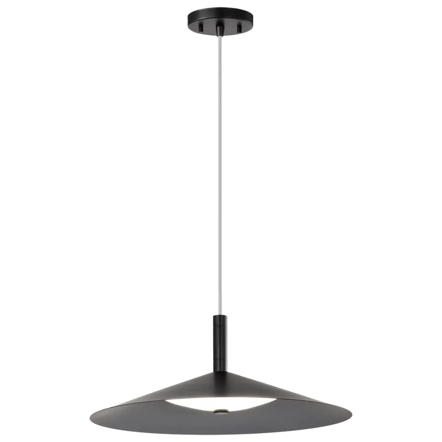 Corrine 18" LED Pendant in Matte Black - Image 4