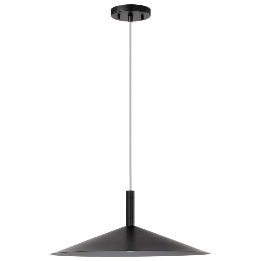 Corrine 18" LED Pendant in Matte Black - Image 6