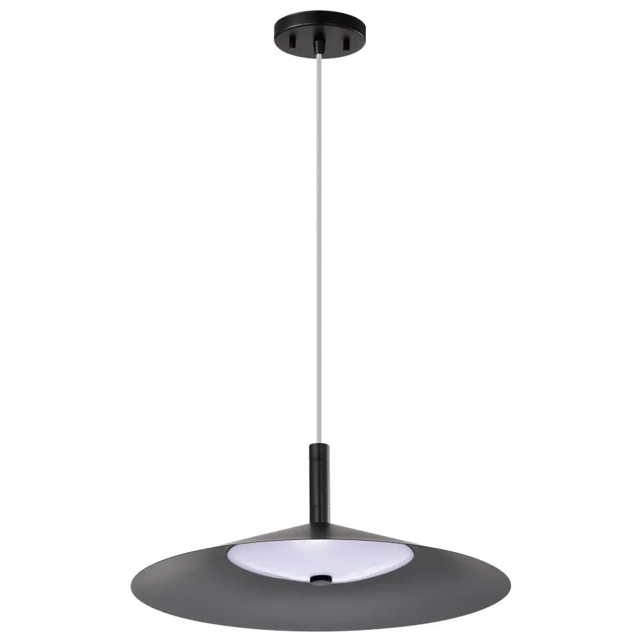 Corrine 18" LED Pendant in Matte Black - Image 7