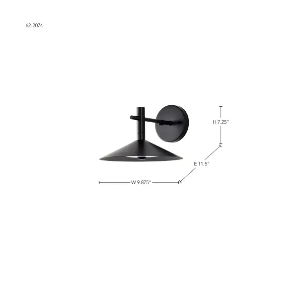 Corrine 10" LED Wall Sconce in Matte Black - Image 15