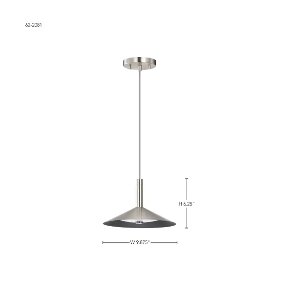 Corrine 10" LED Pendant in Brushed Nickel - Image 14