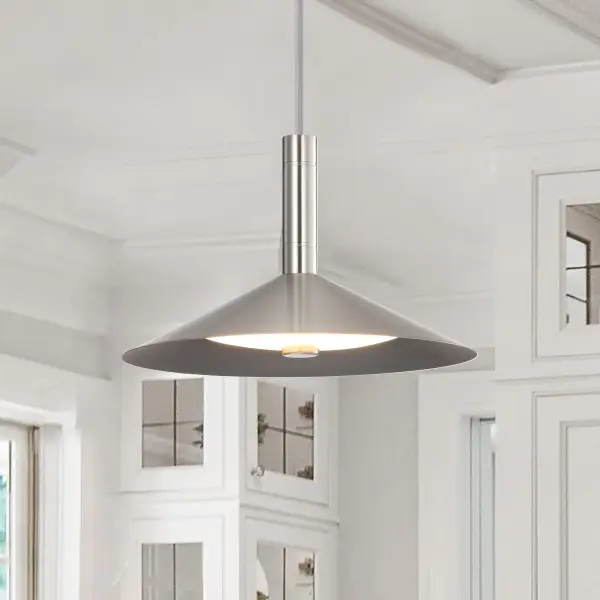 Corrine 10" LED Pendant in Brushed Nickel - Image 3