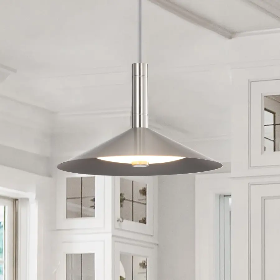 Corrine 10" LED Pendant in Brushed Nickel - Image 3