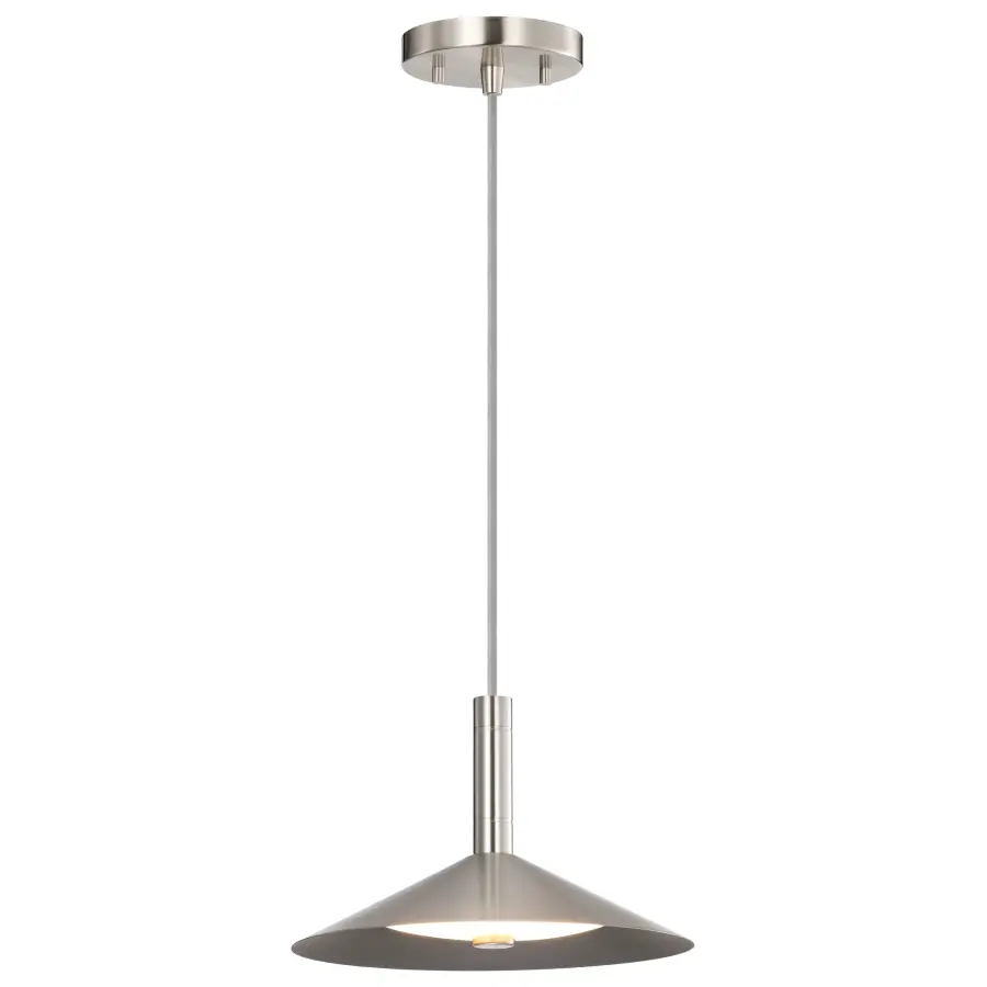 Corrine 10" LED Pendant in Brushed Nickel - Image 4