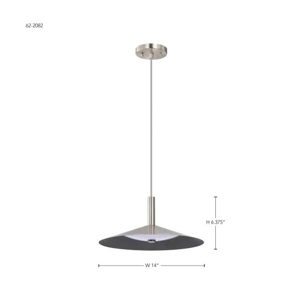 Corrine 14" LED Pendant in Brushed Nickel - Image 15