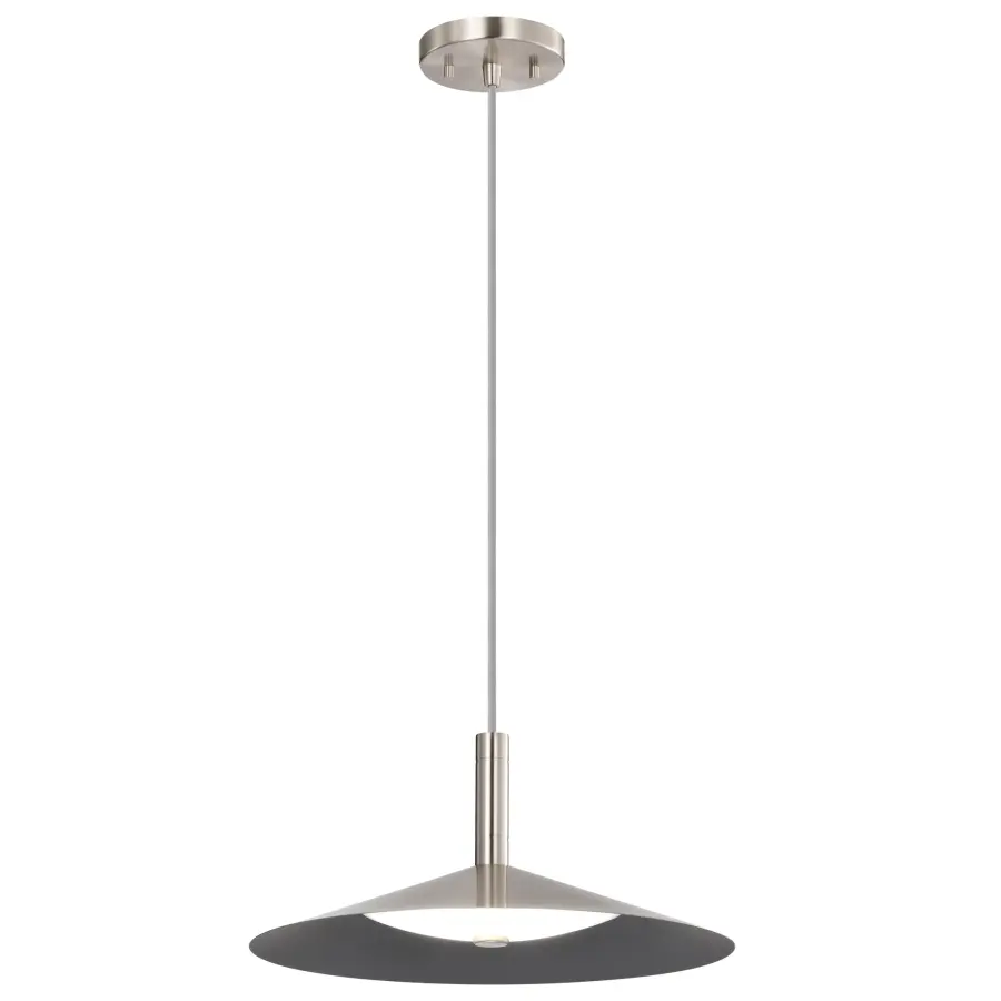 Corrine 14" LED Pendant in Brushed Nickel - Image 4