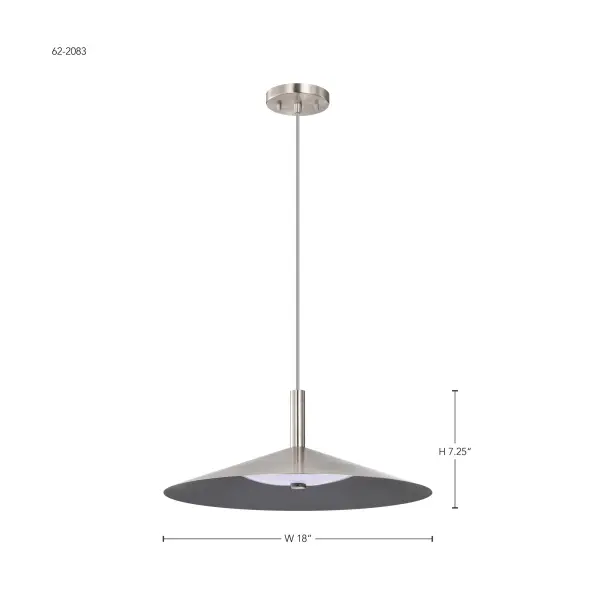 Corrine 18" LED Pendant in Brushed Nickel - Image 14