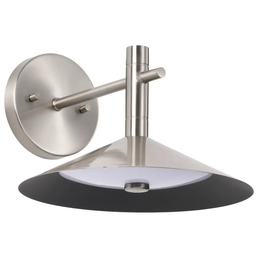 Corrine 10" LED Wall Sconce in Brushed Nickel - Image 1