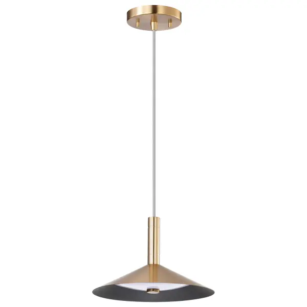 Corrine 10" LED Pendant in Burnished Brass - Image 1