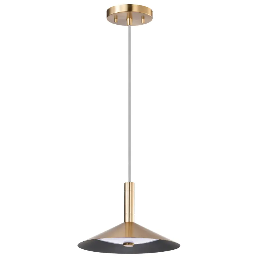 Corrine 10" LED Pendant in Burnished Brass - Image 1