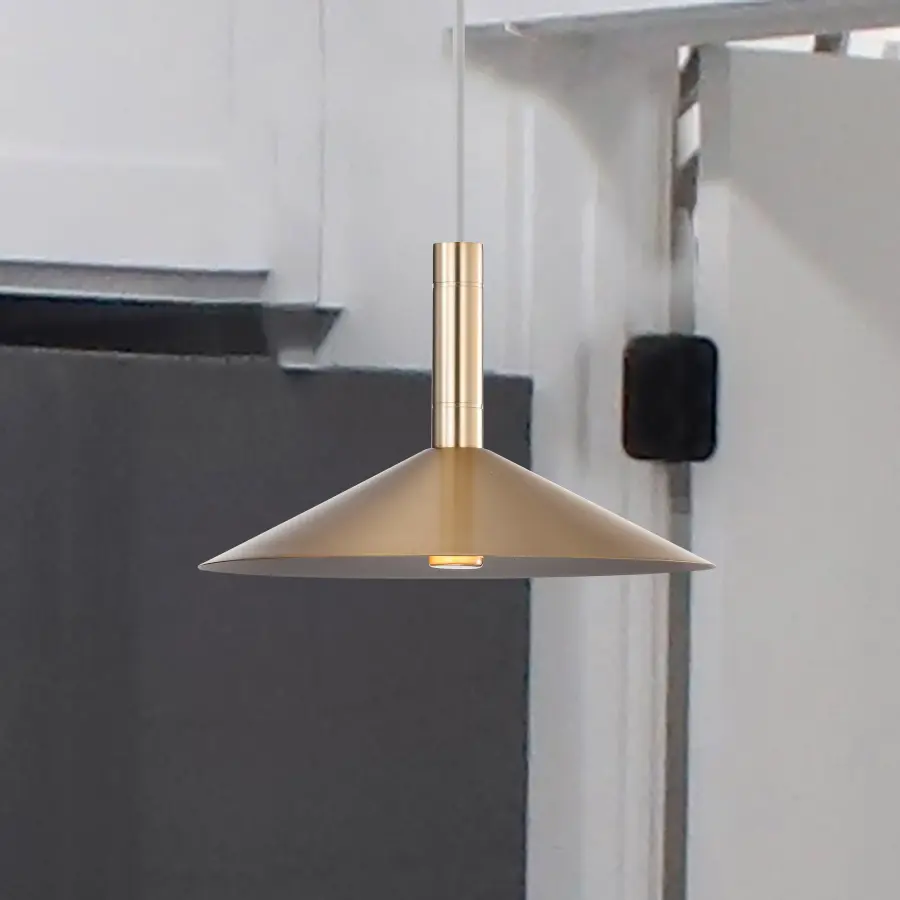 Corrine 10" LED Pendant in Burnished Brass - Image 3