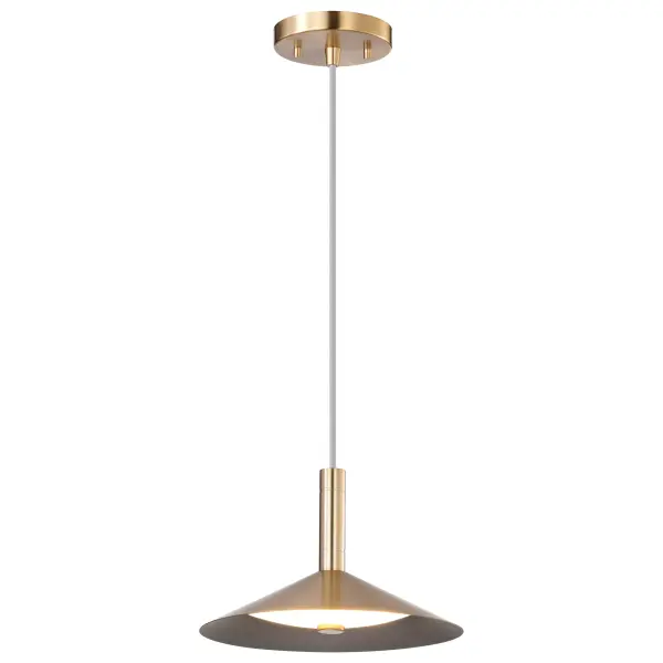 Corrine 10" LED Pendant in Burnished Brass - Image 4