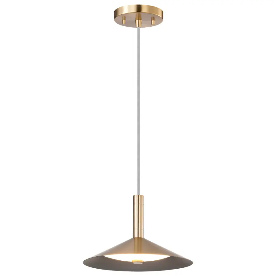 Corrine 10" LED Pendant in Burnished Brass - Image 4