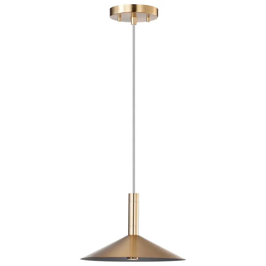Corrine 10" LED Pendant in Burnished Brass - Image 5