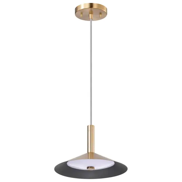 Corrine 10" LED Pendant in Burnished Brass - Image 7