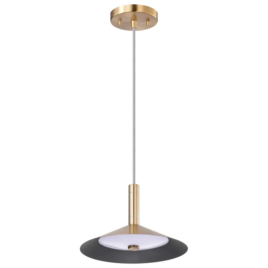 Corrine 10" LED Pendant in Burnished Brass - Image 7