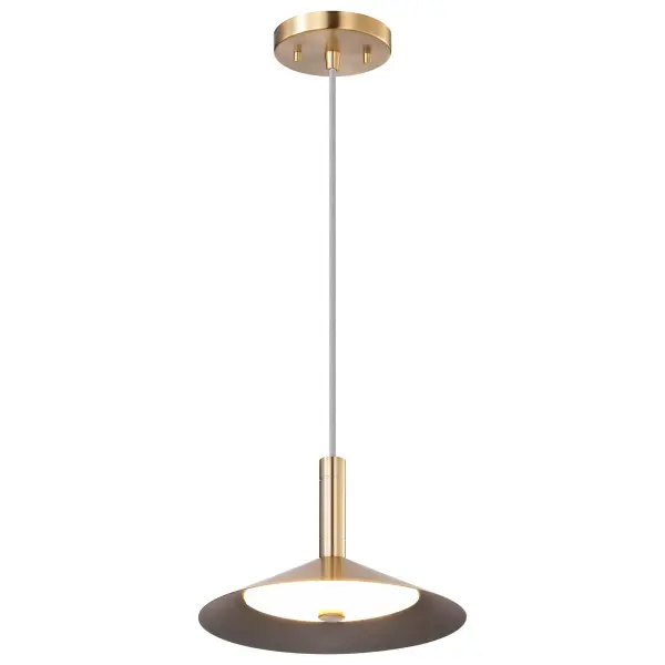 Corrine 10" LED Pendant in Burnished Brass - Image 8