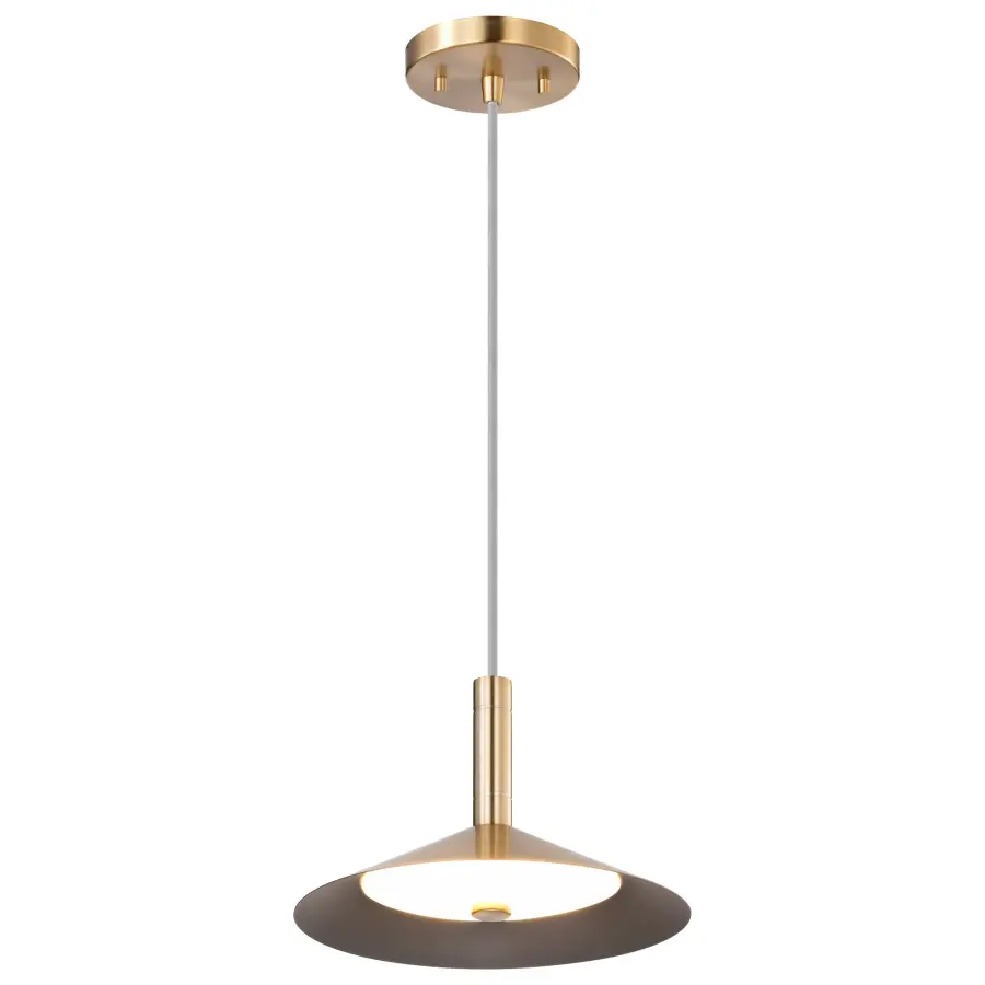 Corrine 10" LED Pendant in Burnished Brass - Image 8
